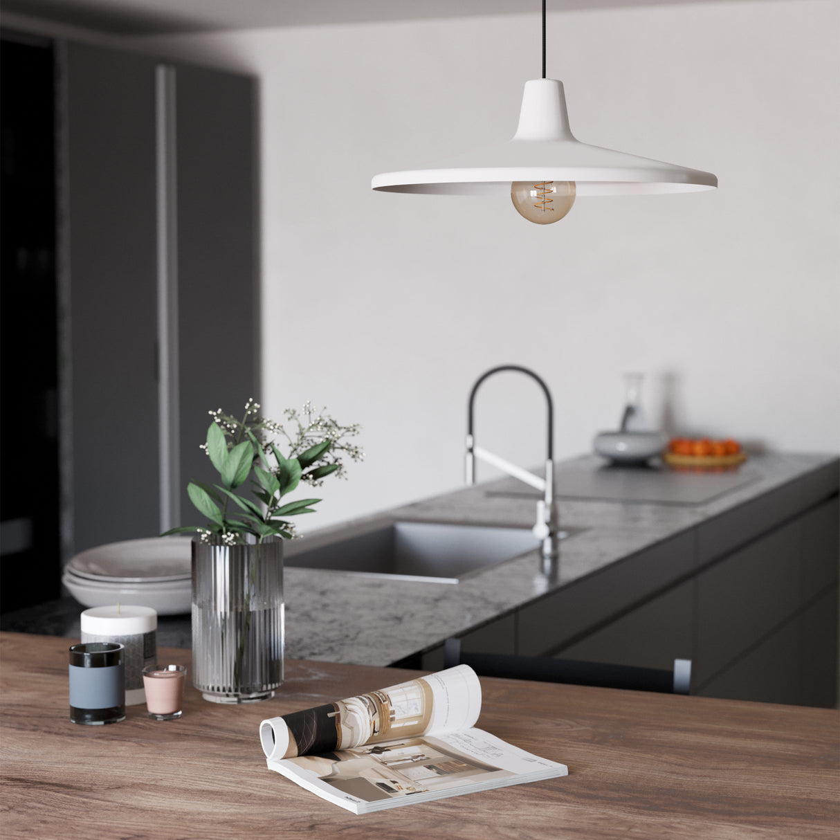 Eglo EU Miniere White Pendant Light