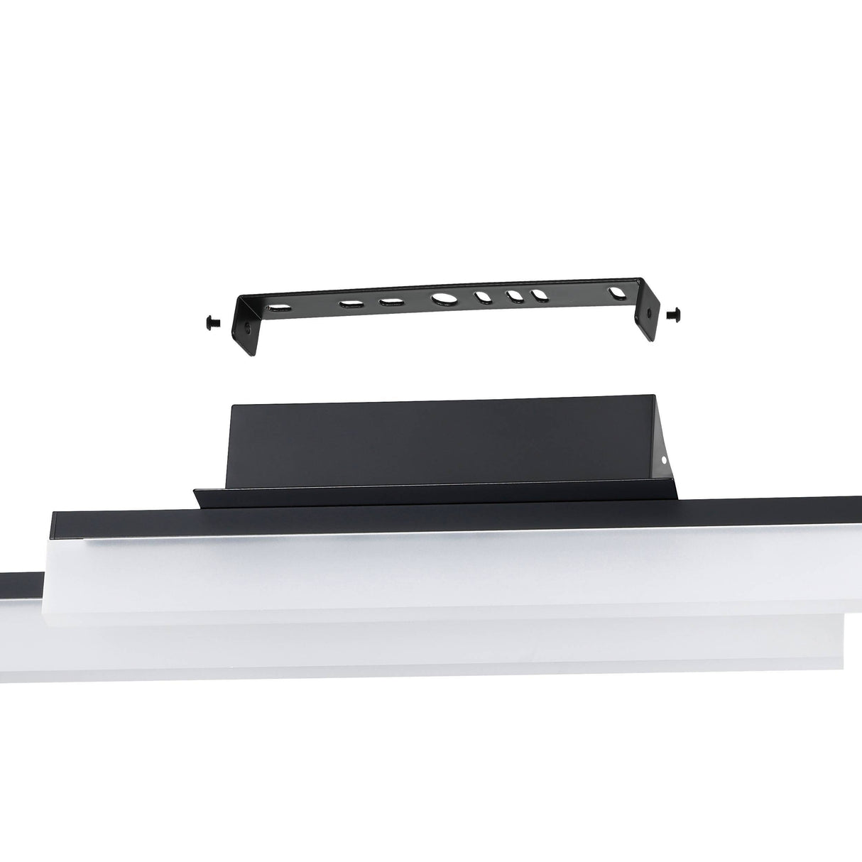 Eglo EU PALMITAL LED Bathroom Wall & Ceiling Light – 880mm Black, Warm White, IP44