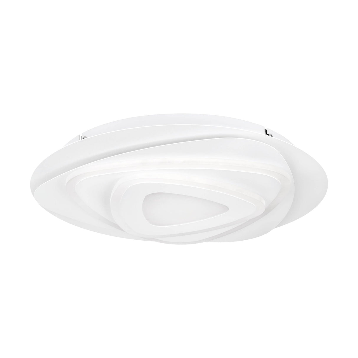 Eglo EU Palagiano Plastic & Steel White LED Modern Ceiling Light, 38cm