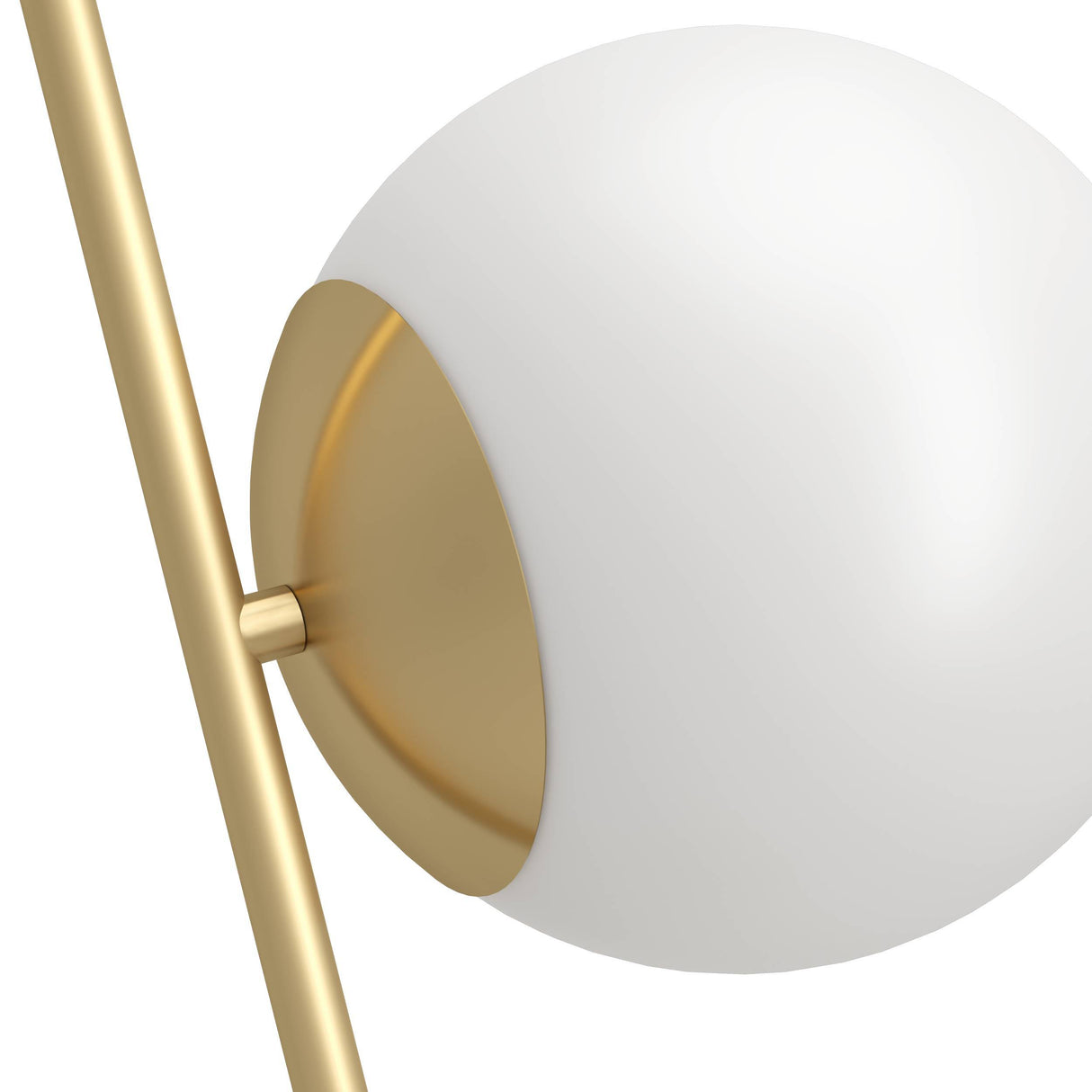 Eglo EU RONDO 4 Floor Lamp – Brushed Brass & Opal Glass, E27 Fitting, Foot Switch