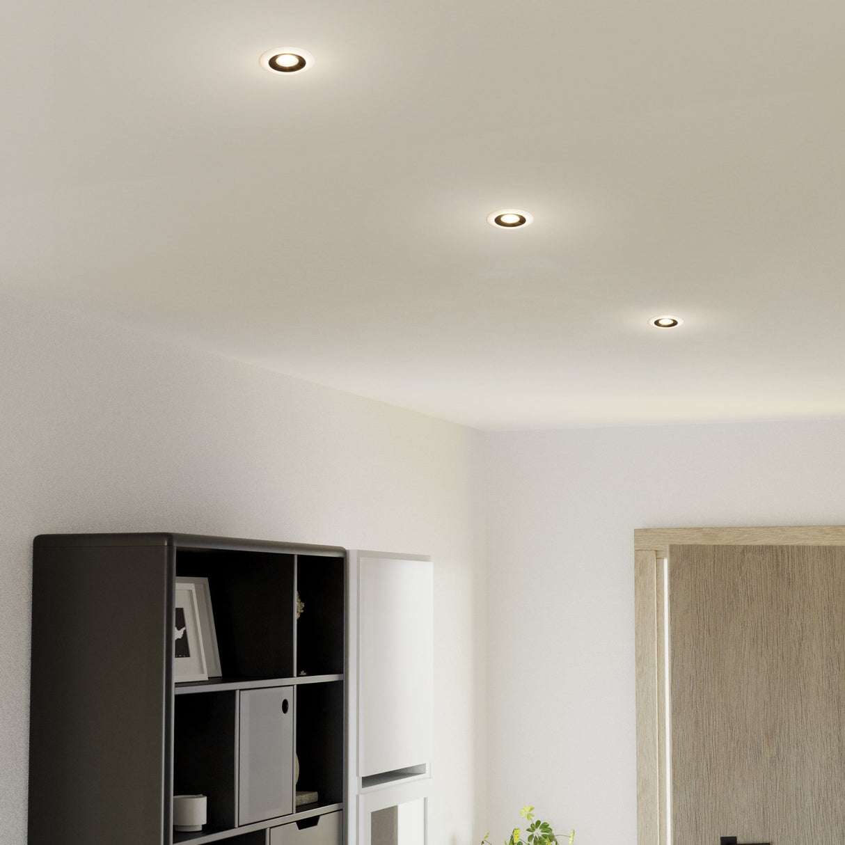 Eglo EU Calonge LED Black/White Round Recessed Light, 10cm, 3000K