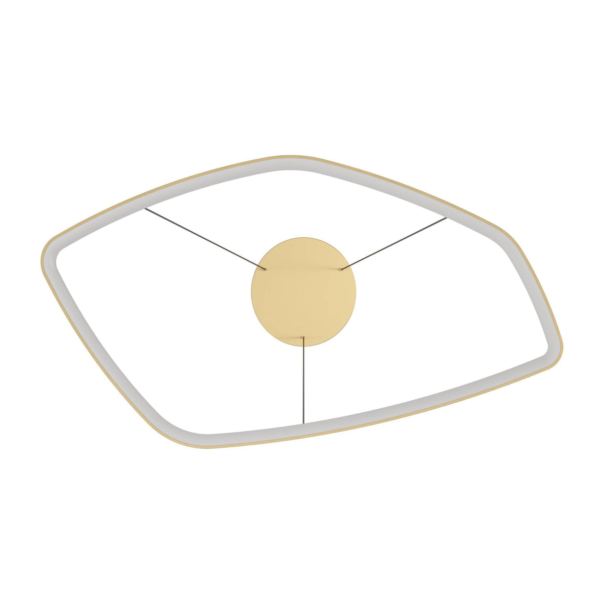 Eglo EU VALLEROSA LED Pendant Light – 580mm Brushed Brass, Warm White, Dimmable