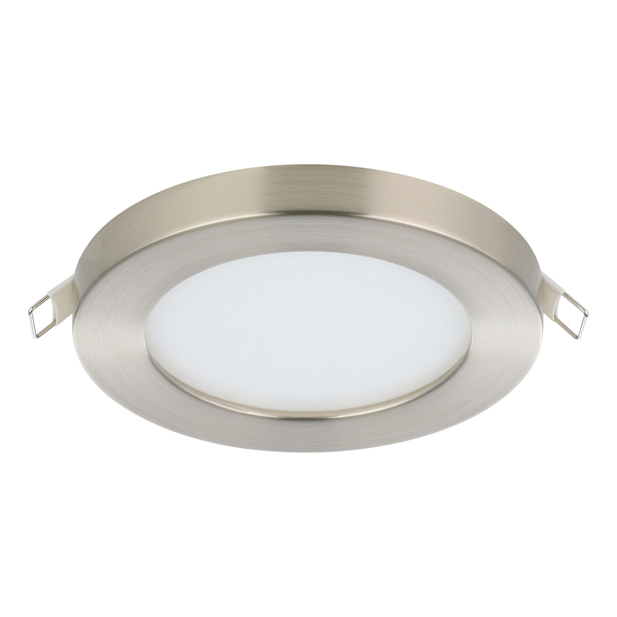 Eglo EU FUEVA FLEX Recessed LED Light – Satin Nickel, Adjustable Cut?Out, Warm White, Slim Indoor Ceiling Downlight