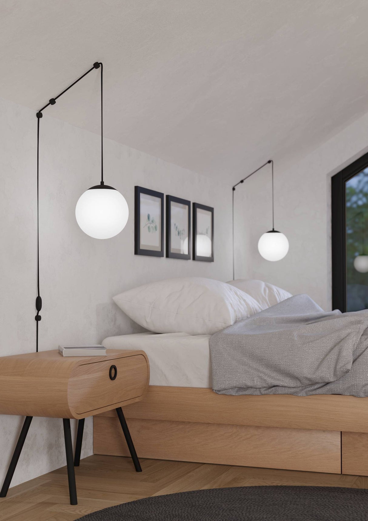 Eglo EU Rondo 3 Art Deco Steel/Plastic White Single Pendant