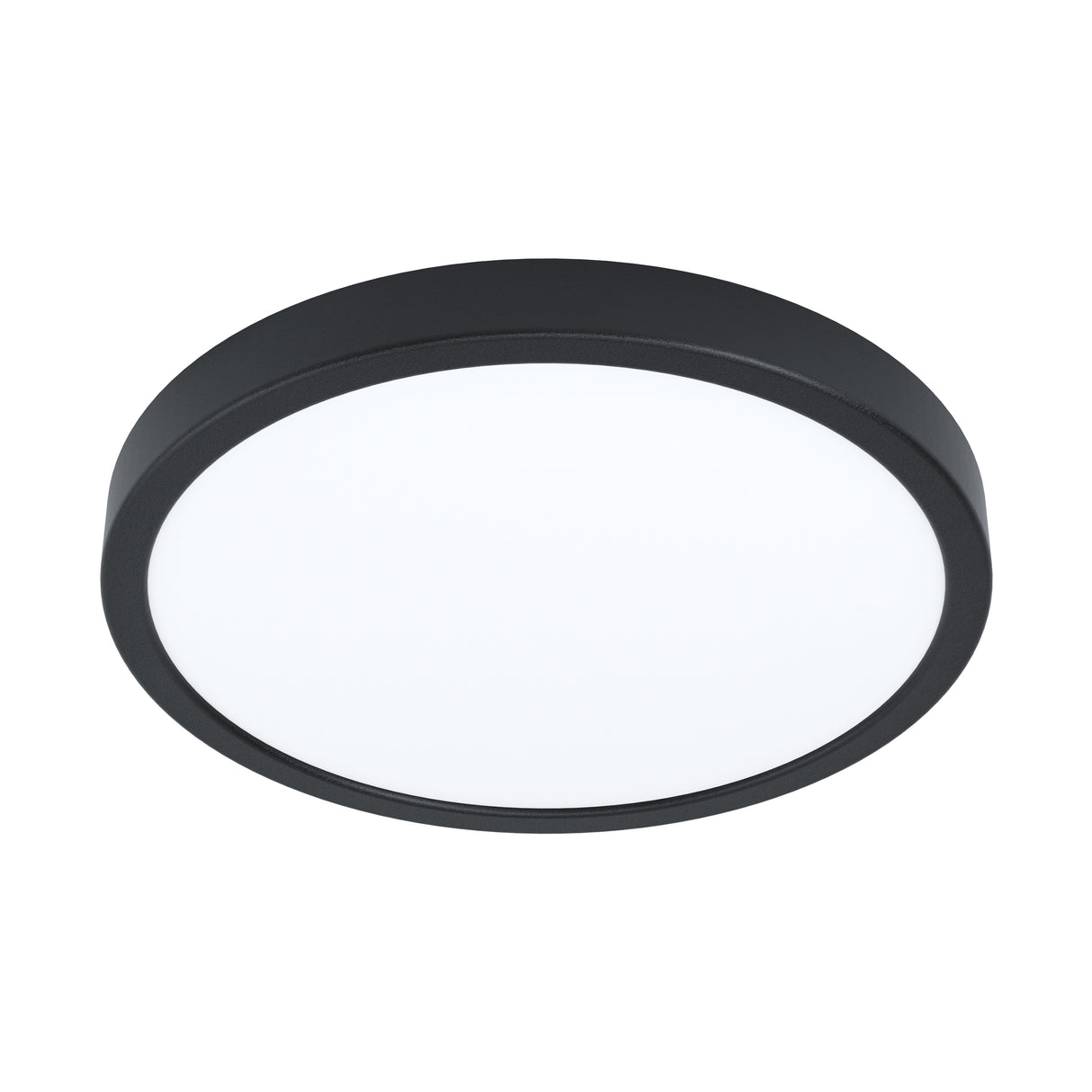 Eglo EU FUEVA?5 Surface?Mounted LED Ceiling Light – Black Steel, Round, Motion Sensor, Warm White, Indoor Lighting
