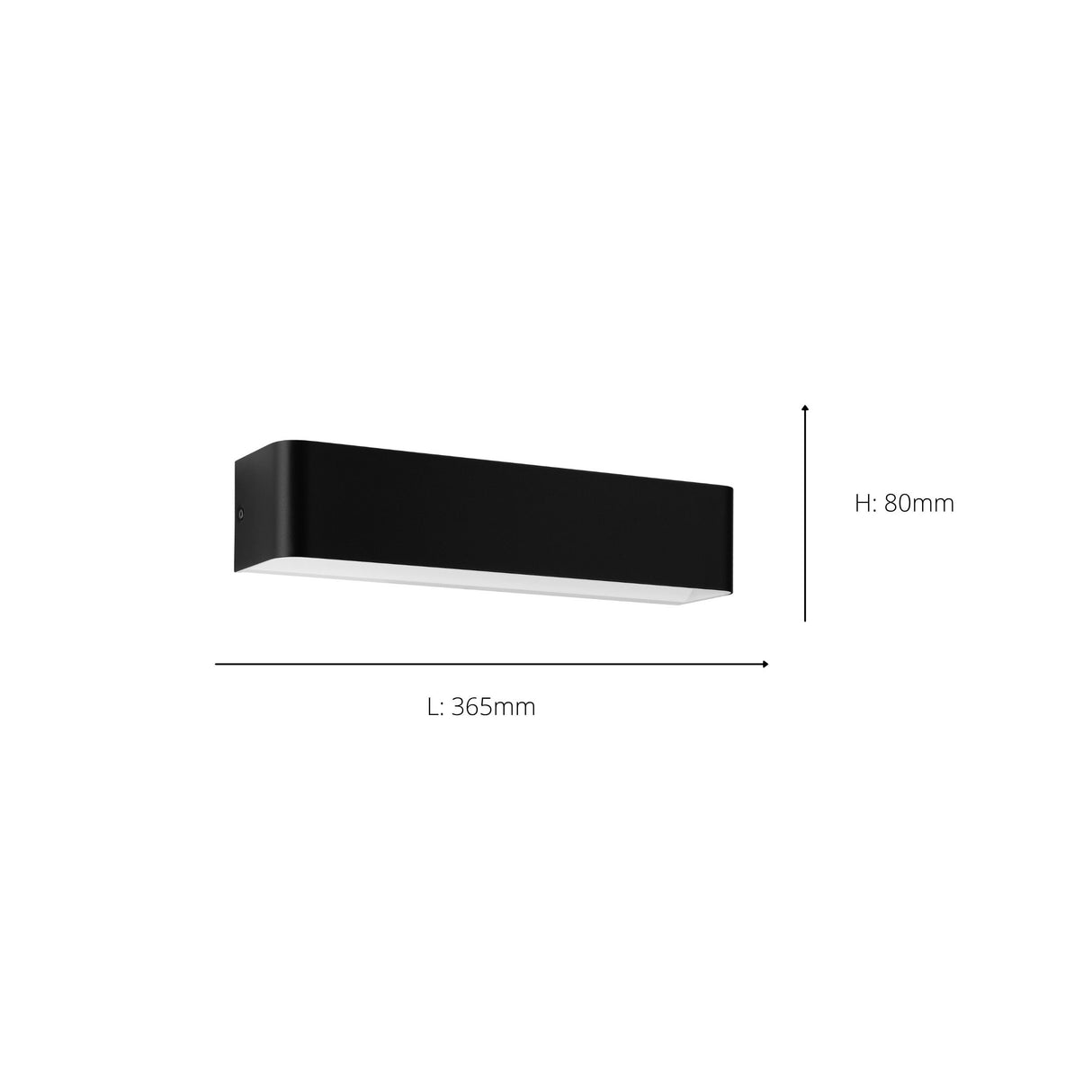 Eglo EU Sania 4 LED Black/White Cube Aluminium Wall Light
