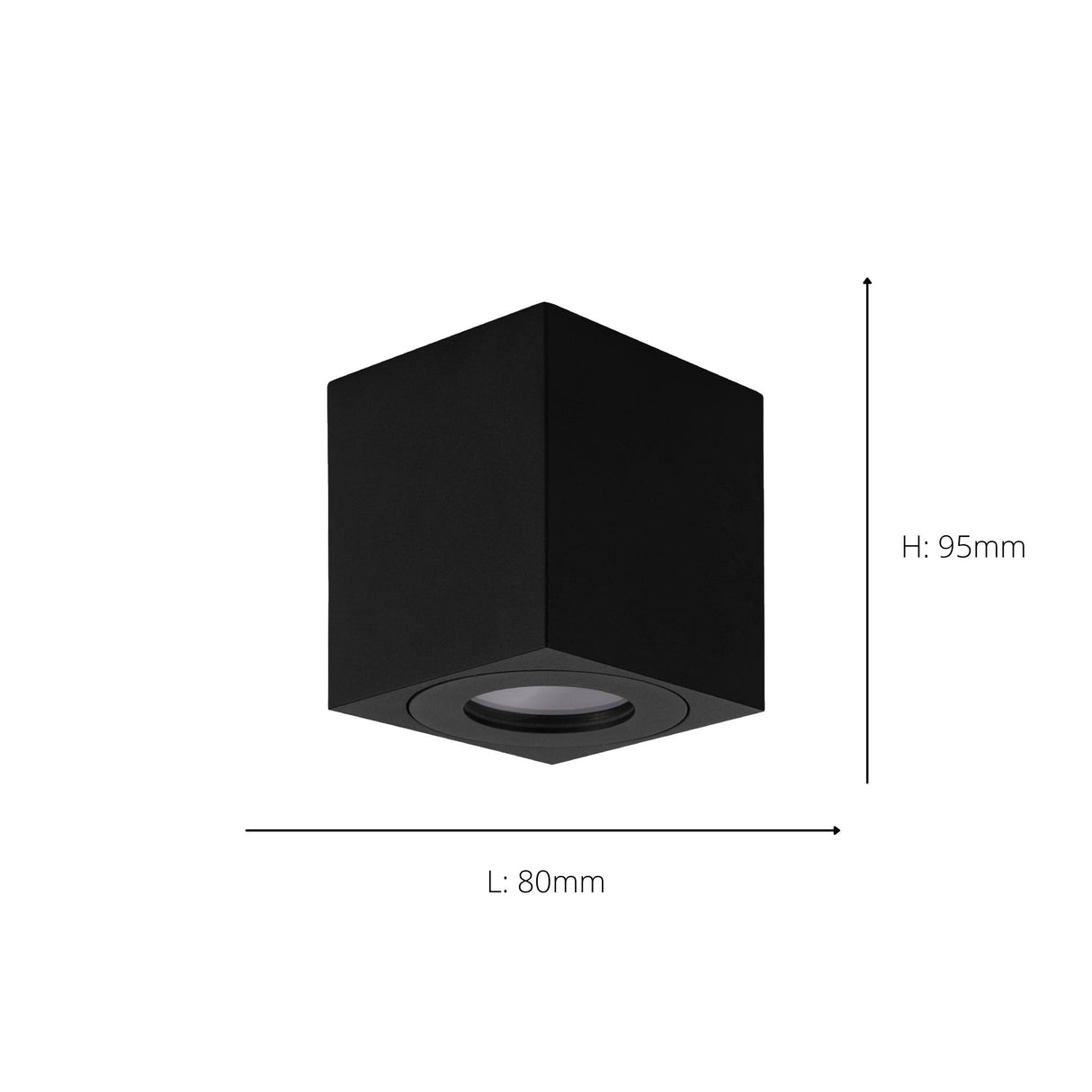 Eglo EU Torrecola Black Metal Rectangular Outdoor Ceiling Light