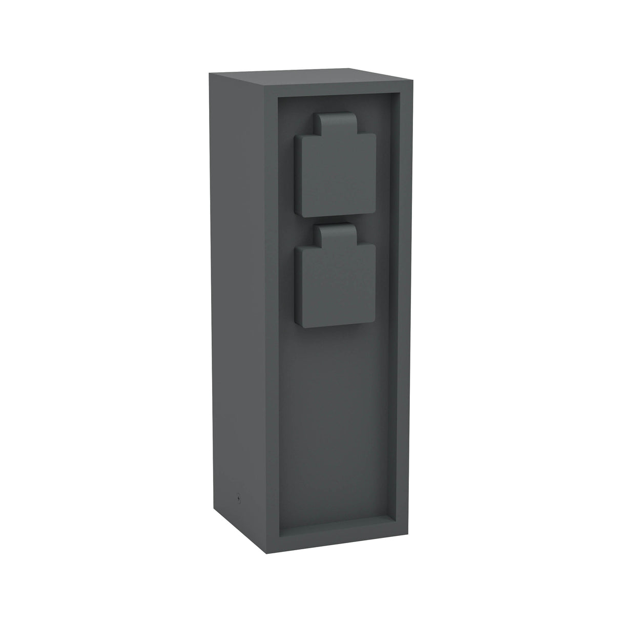 Eglo EU Park 5 Outdoor Plug Socket Post Black Steel Weather?Resistant Power Column, IP44 (300mm)