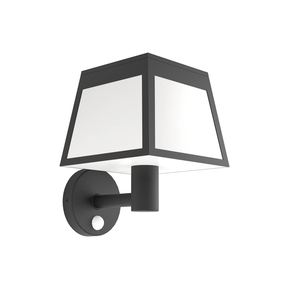 Eglo EU Altilia Black and White Motion Sensor Solar LED Wall Light