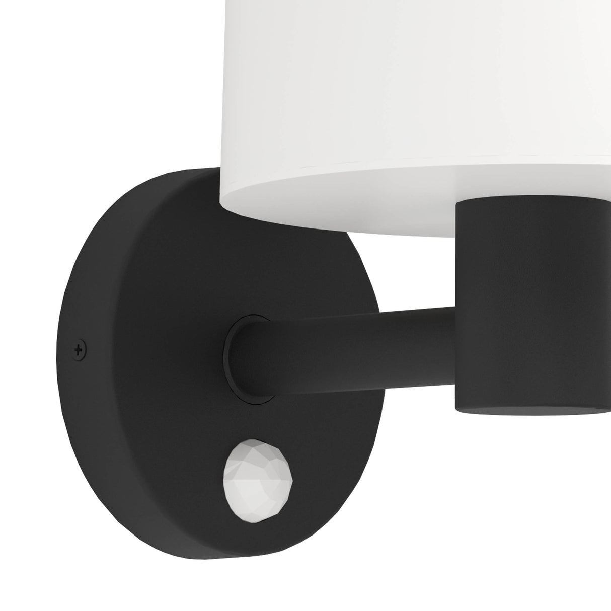 Eglo EU Pantete LED Outdoor Solar Wall Light Black & White with Motion Sensor