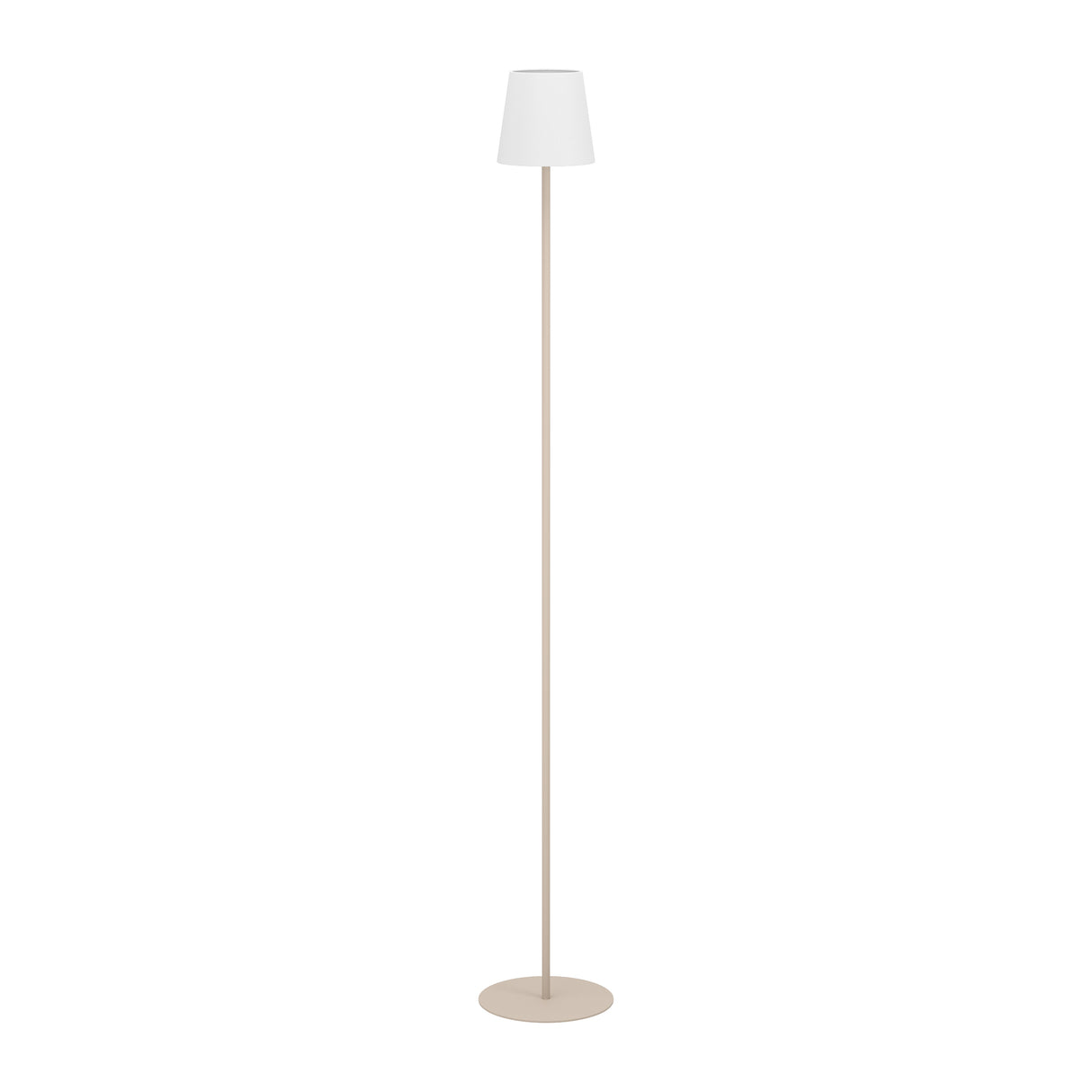 Eglo EU Fiorana Sandy Steel & White Fabric Minimalist Floor Lamp
