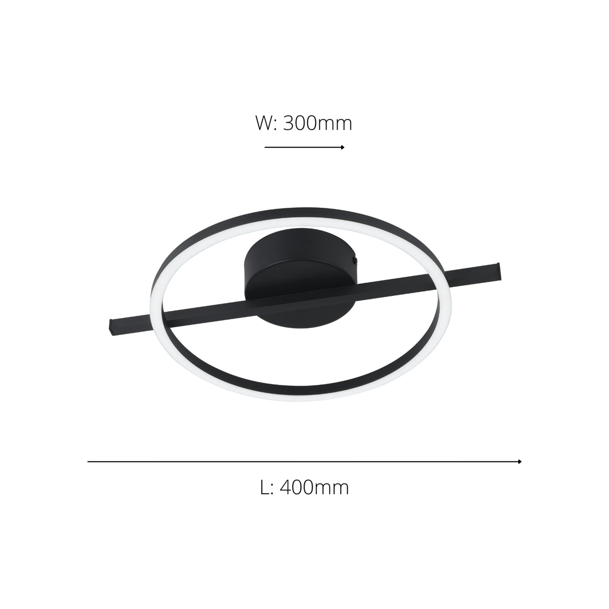 Eglo EU AMANDOLO LED Ceiling Light – Dimmable, Tuneble White, Remote Control, Black, 1900?lm
