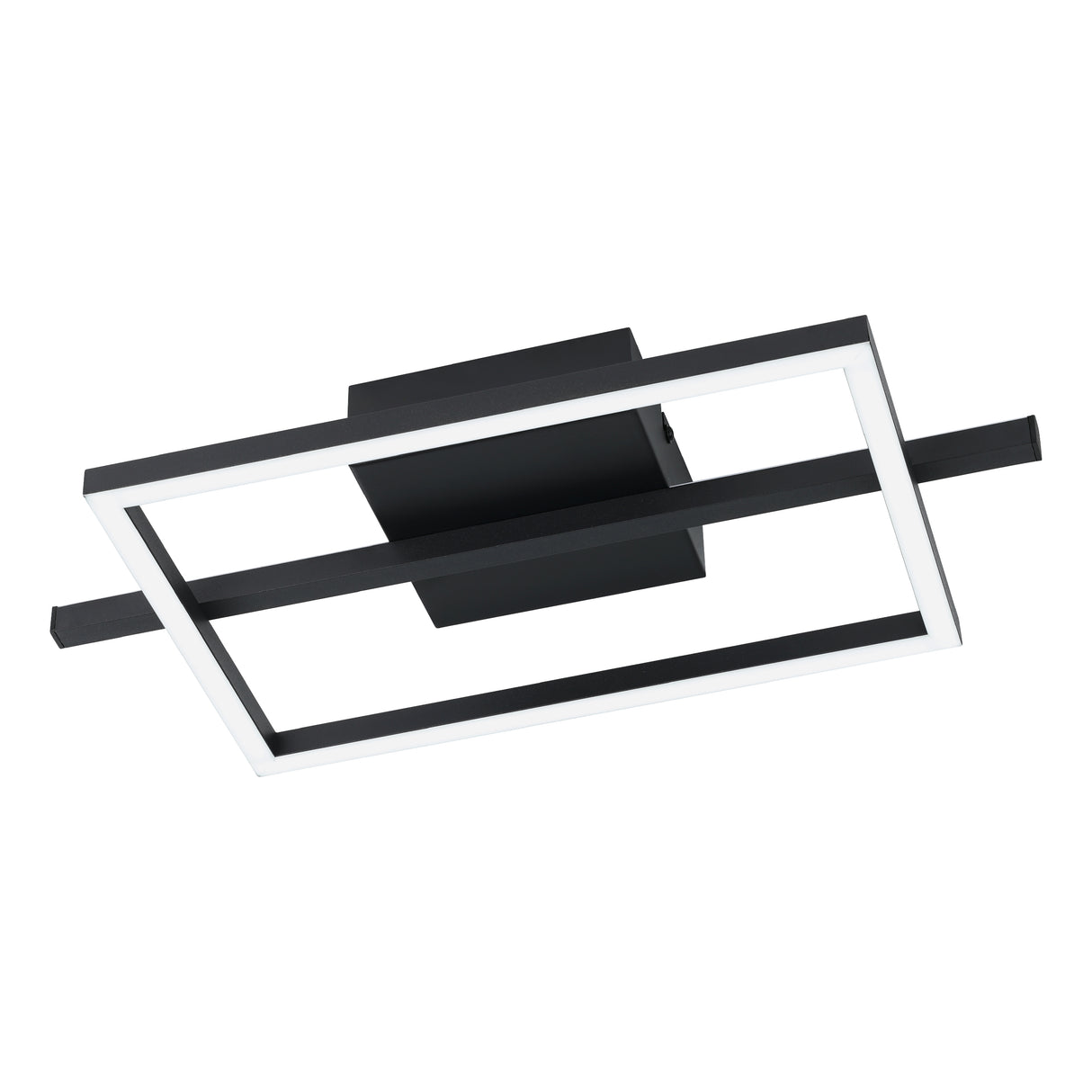 Eglo EU AMANDOLO LED Ceiling Light – Black Aluminium & Steel, RGB + Tuneable White, Remote Controlled, Indoor Lighting