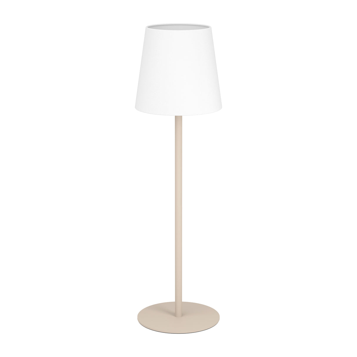 Eglo EU Fiorana Sandy Steel & White Fabric Minimalist Table Lamp