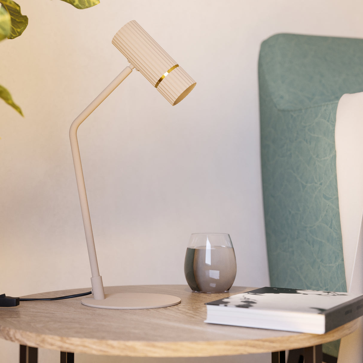 Eglo EU Caminia Sandy Steel Monochrome Contemporary Table Lamp