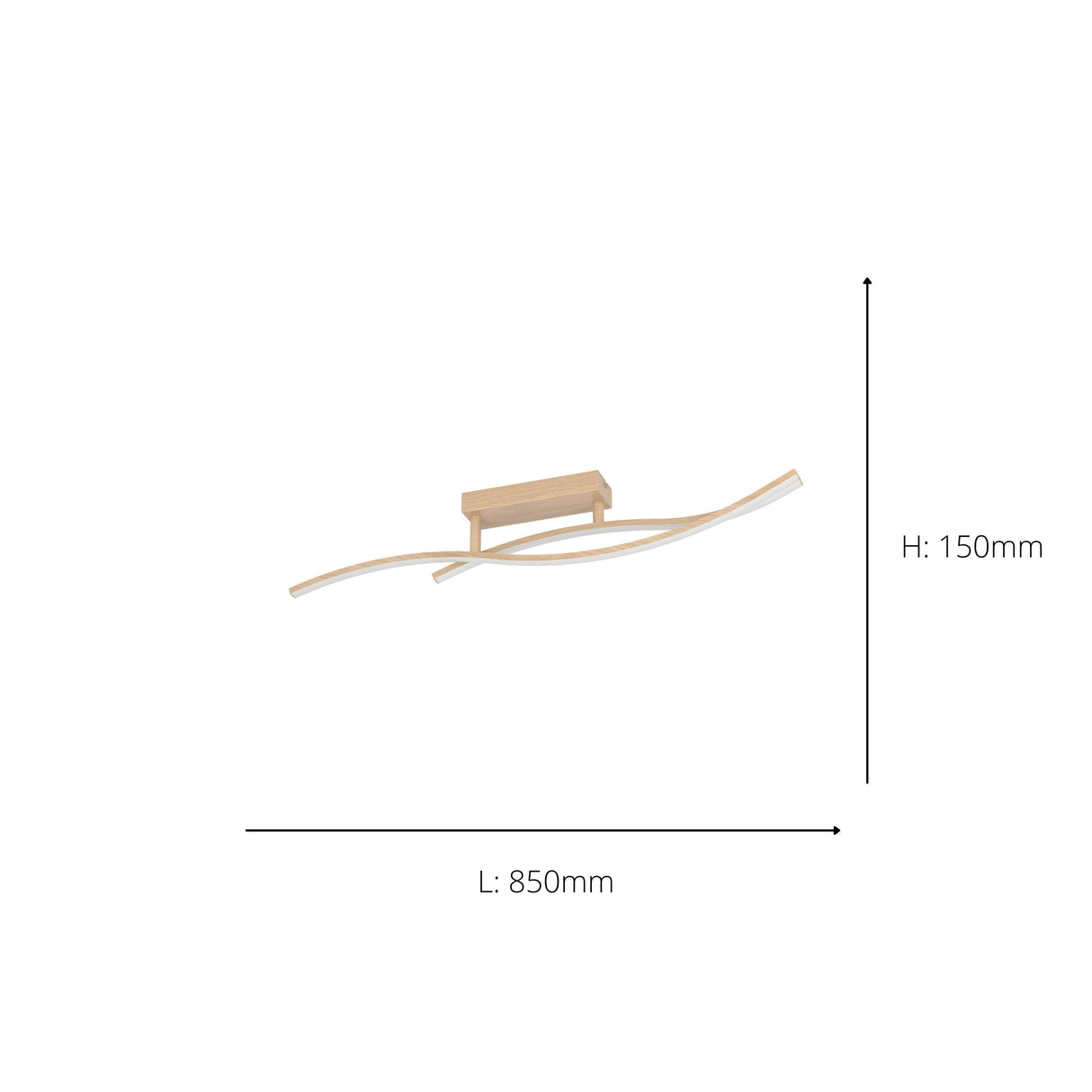 Eglo EU Grisolia Steel & Plastic Brown LED Ceiling Light