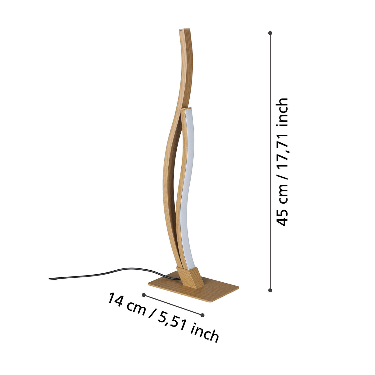 Eglo EU Grisolia Steel & Plastic Brown LED Table Lamp
