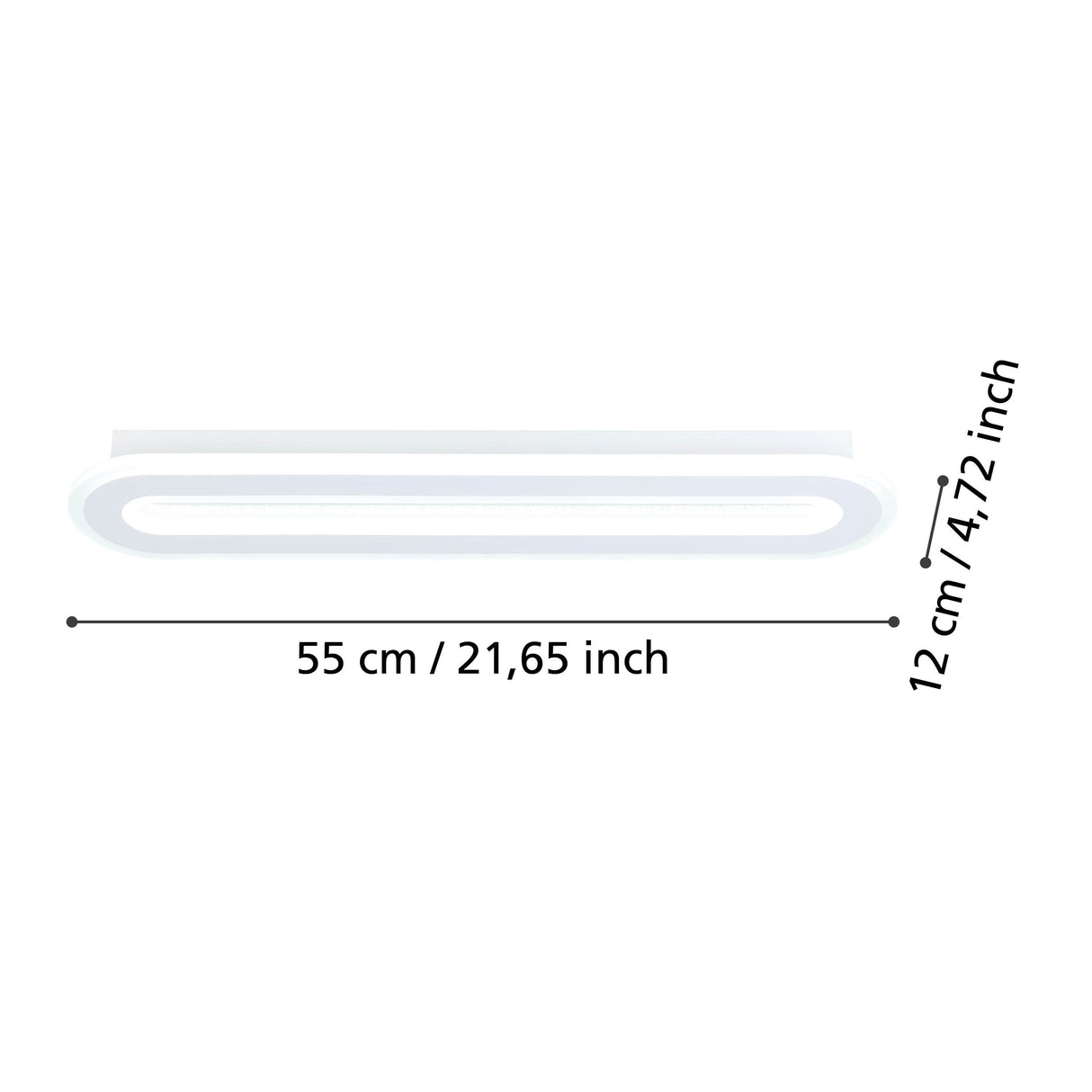 Eglo EU MACCHIONI LED Ceiling Light – White Crystal?Effect Design, Tuneable White 2700–6500K, Remote Control, 550mm Indoor Light