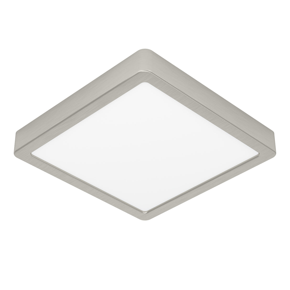 Eglo EU Fueva 6 Satin Nickel LED Square Ceiling Light, 22cm
