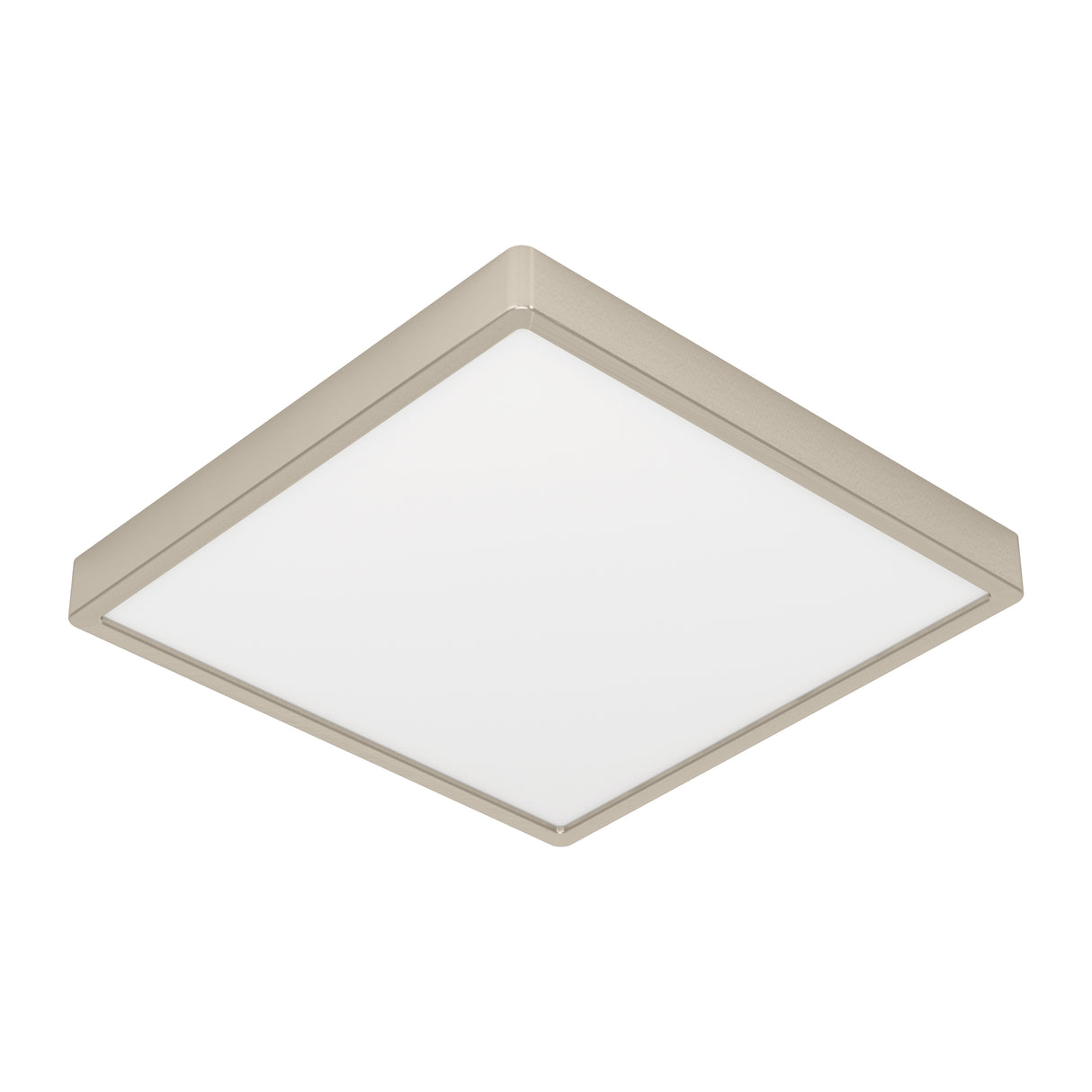 Eglo EU Fueva 6 Satin Nickel LED Sqaure Ceiling Light, 29cm