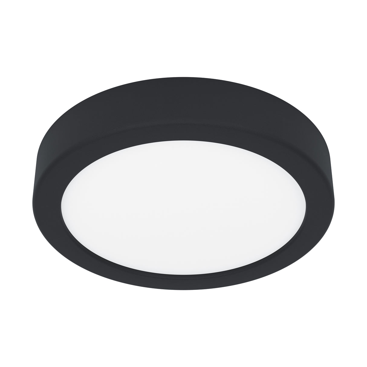 Eglo EU Fueva 6 IP44 LED CCT Plastic Ceiling Light, (D) 16.6cm Black