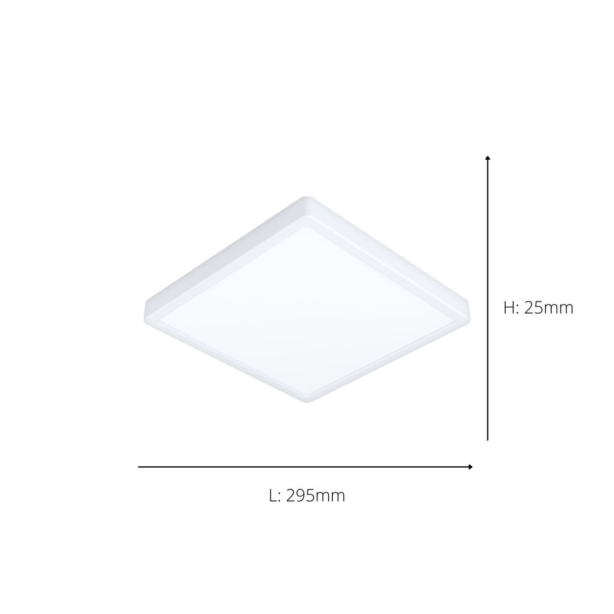 Eglo EU Fueva 6-Z Smart Control RGB IP44 Plastic Square Ceiling Light, 29.5cm White