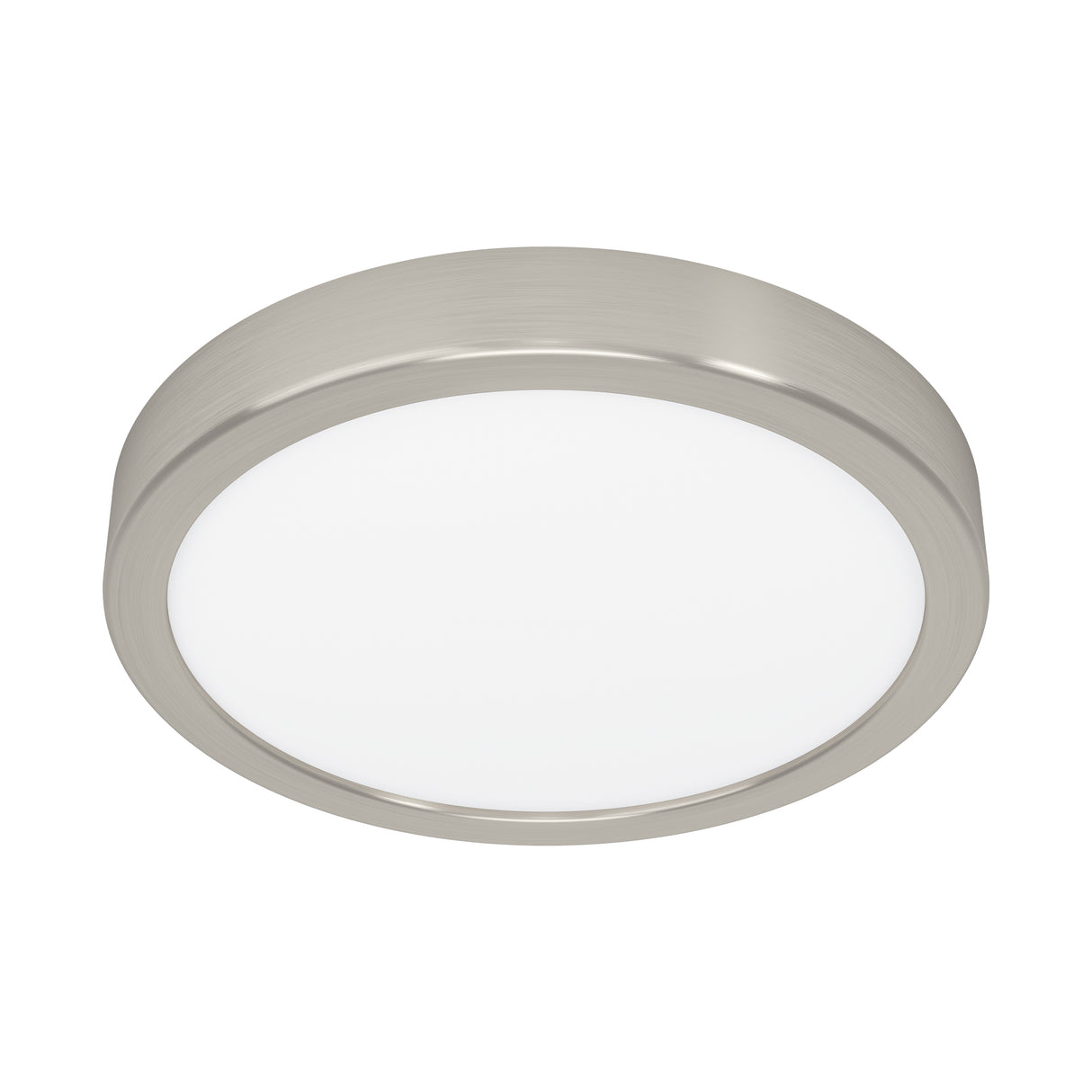 Eglo EU Fueva 6-Z Smart Control RGB IP44 Plastic Round Ceiling Light, 21.1cm Satin Nickel