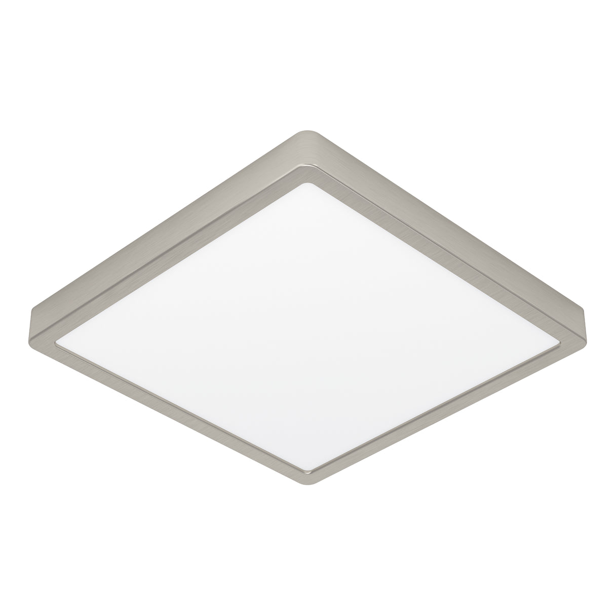Eglo EU Fueva 6-Z Smart Control RGB IP44 Plastic Square Ceiling Light, 29.5cm Satin Nickel