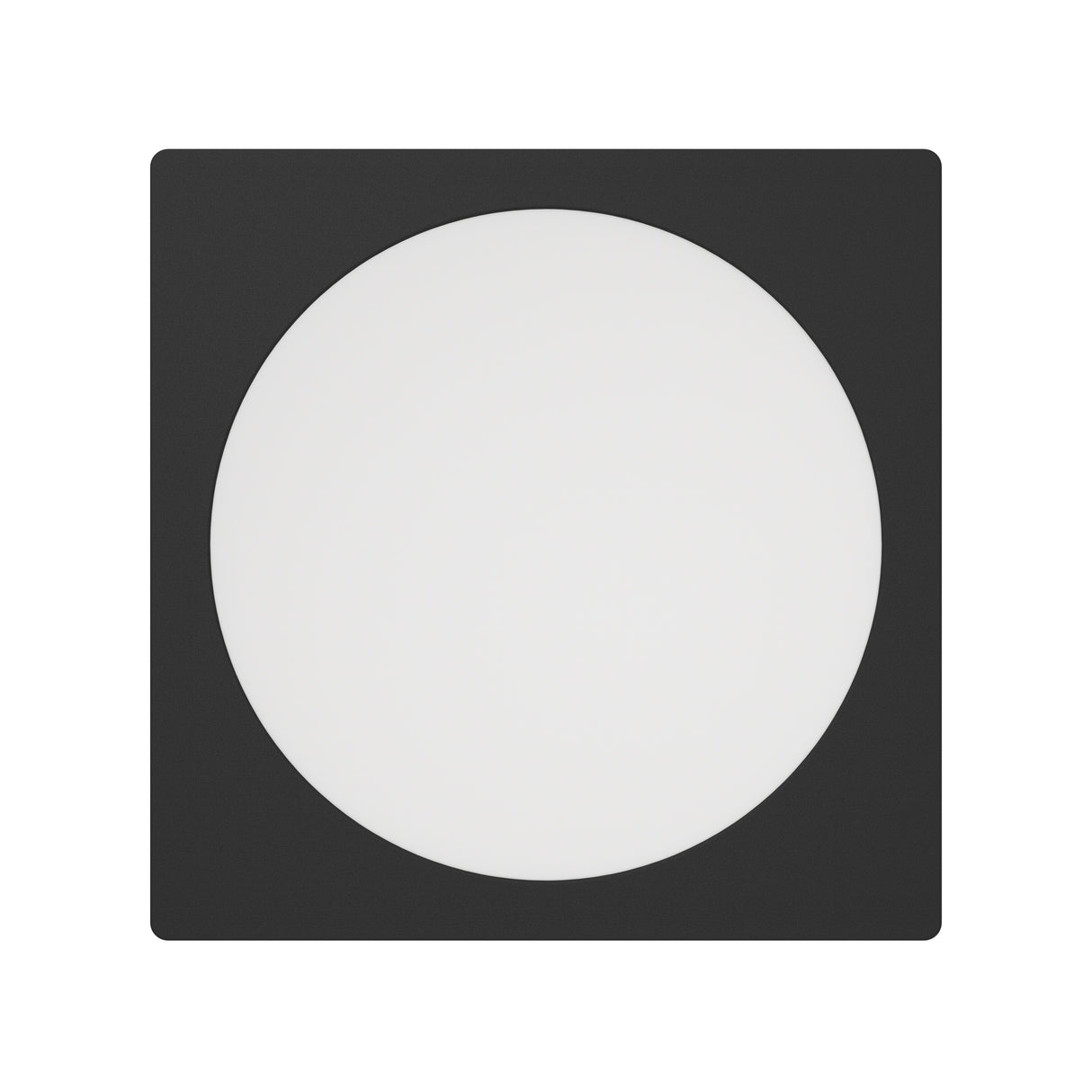 Eglo EU Fueva 6 Black LED Square Recessed Ceiling Light, 21.6cm