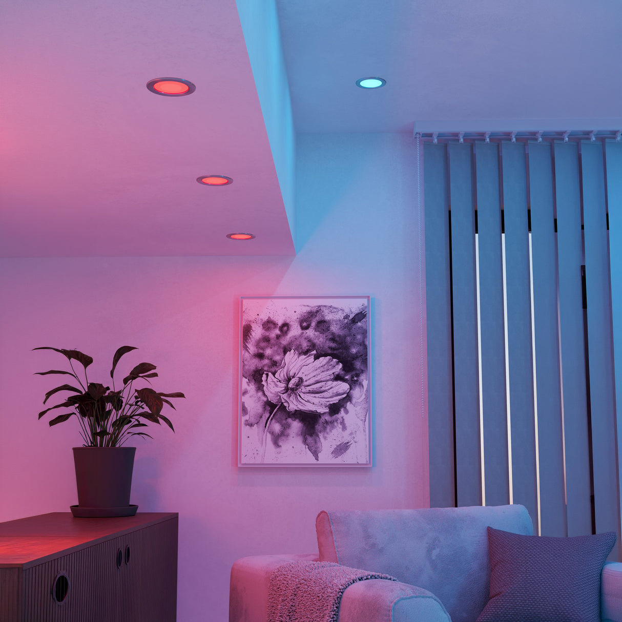 Eglo EU Fueva 6 Satin Nickel LED Round Recessed Ceiling Light, 11.9cm