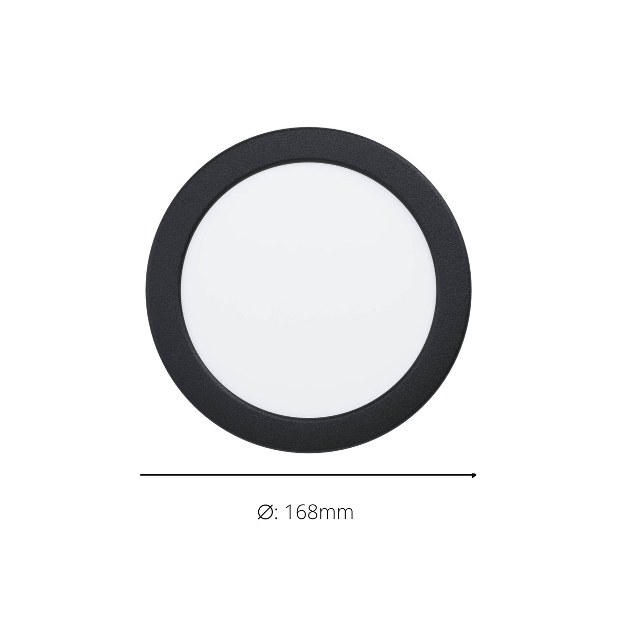 Eglo EU Fueva 6 Recessed LED Light Black 16.6cm