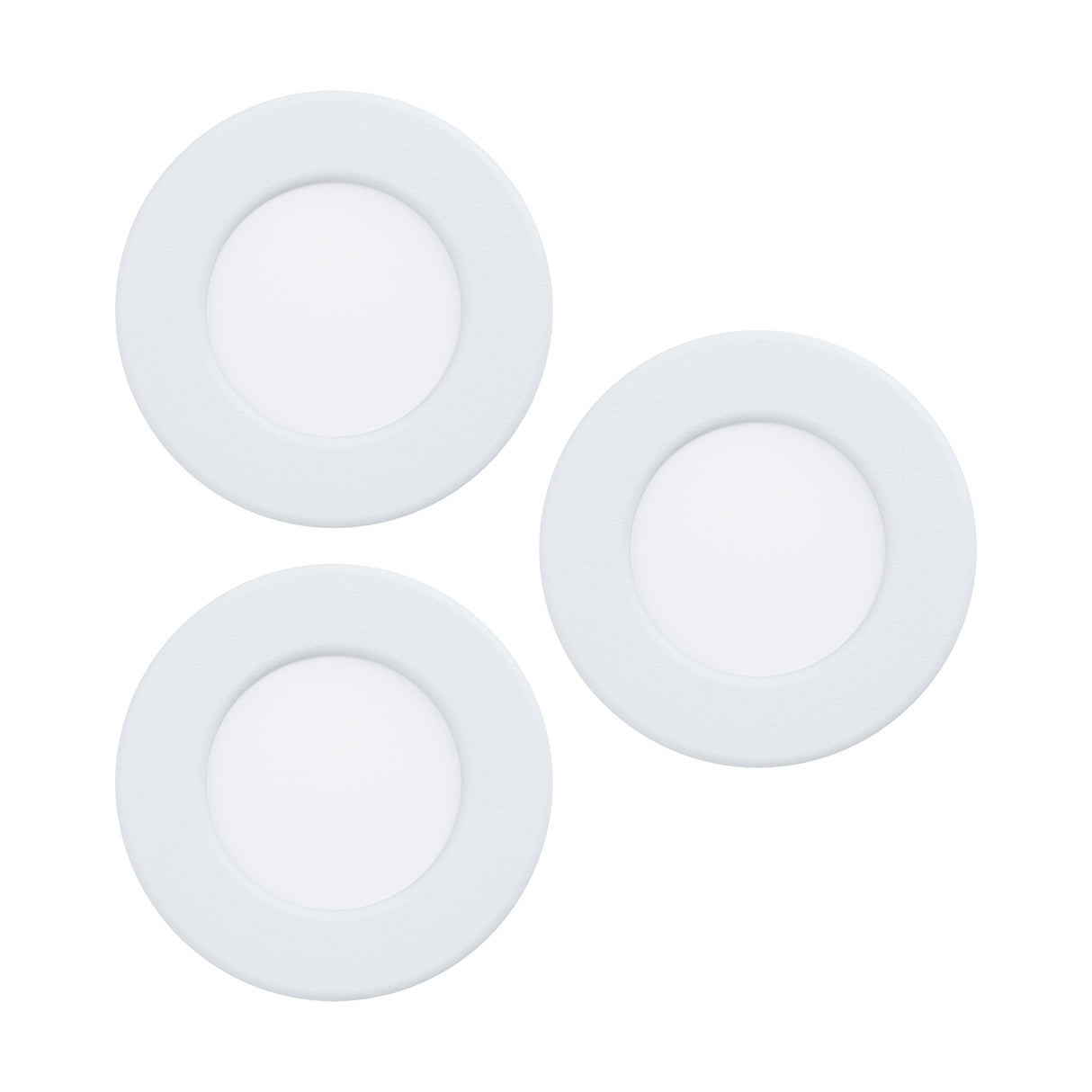 Eglo EU Fueva 6-Z Smart Control RGB IP44 Plastic Round Recessed Light, 8.8cm Satin White, Pack of 3