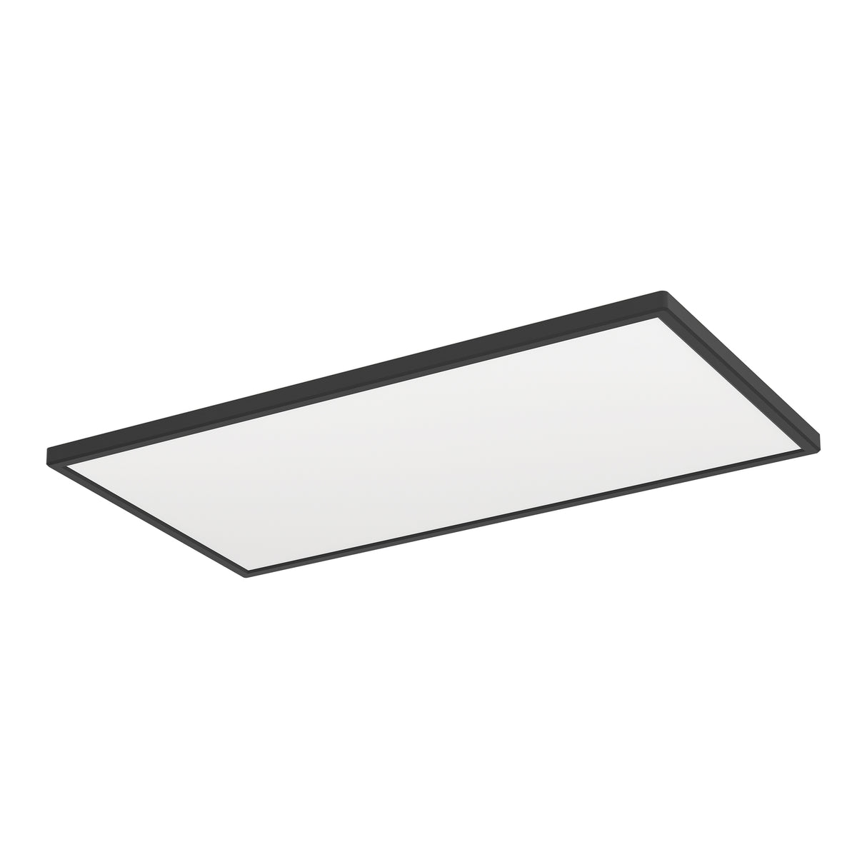 Eglo EU Rovito Black Rectangular Plastic LED Ceiling Light, 57cm