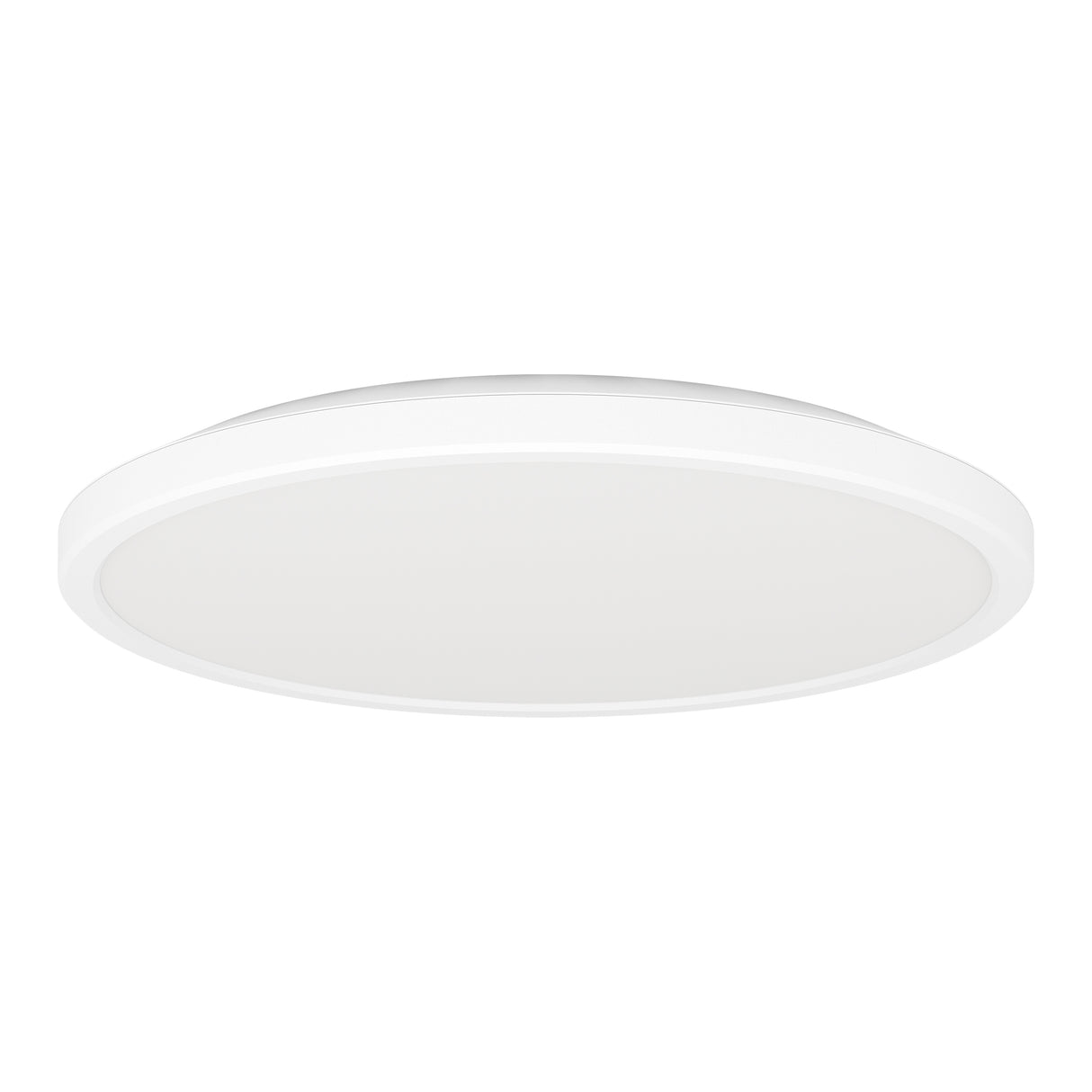 Eglo EU Rovito White Roundr Plastic LED Tricolour Ceiling Light, 30cm