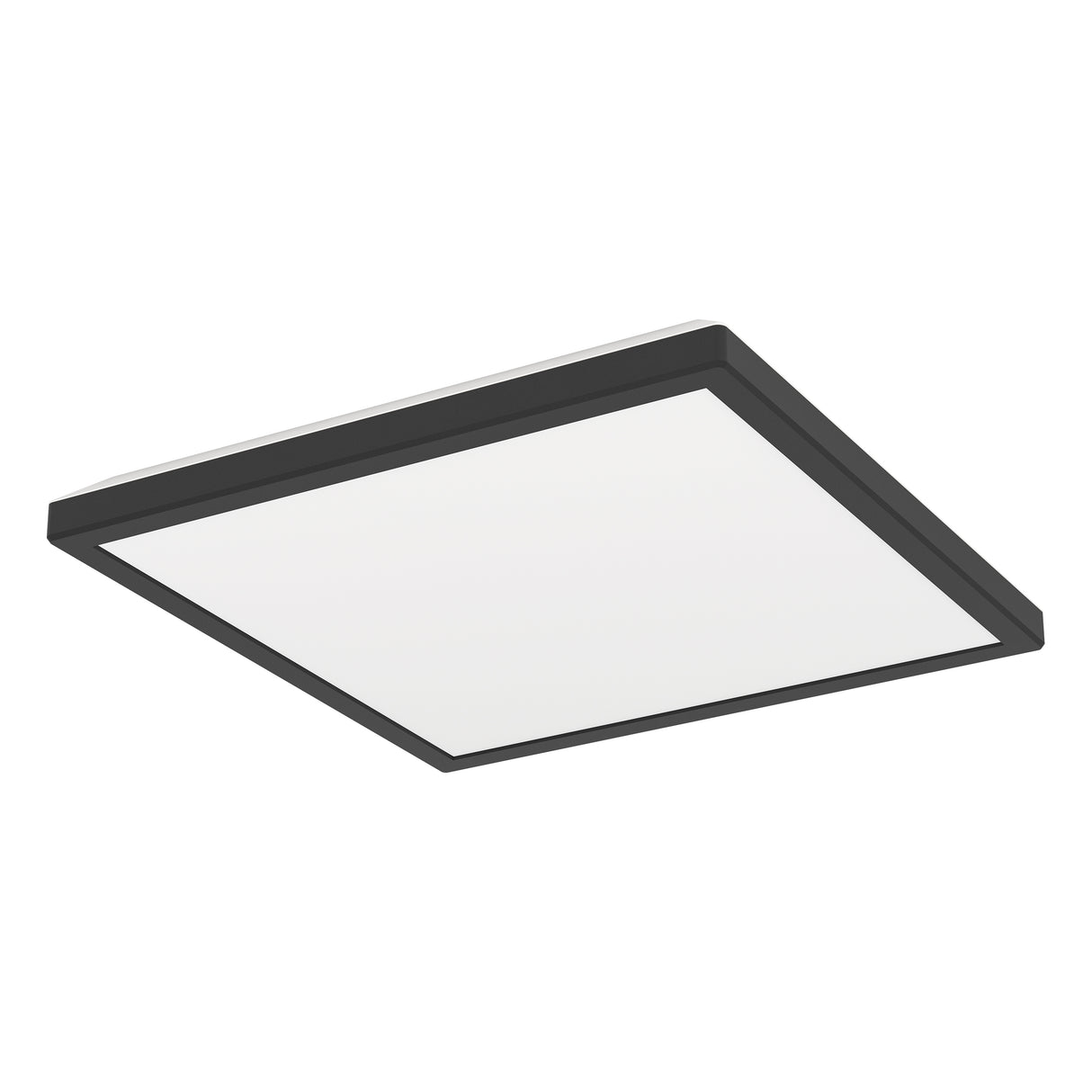 Eglo EU Rovito-Z Smart Control Black Square Plastic LED Ceiling Light, 29cm