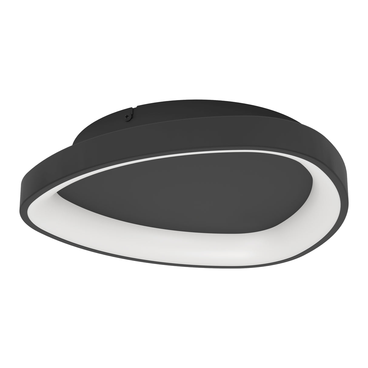 Eglo EU Loretello Steel LED Modern Ceiling Light, Black 35cm