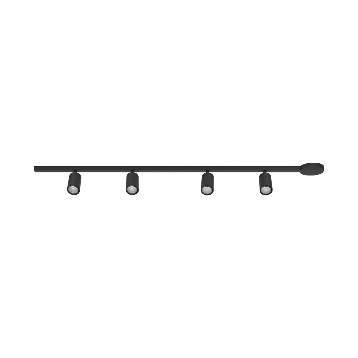 Eglo EU EasyT Set 4 Spots GU10 Track System, Black
