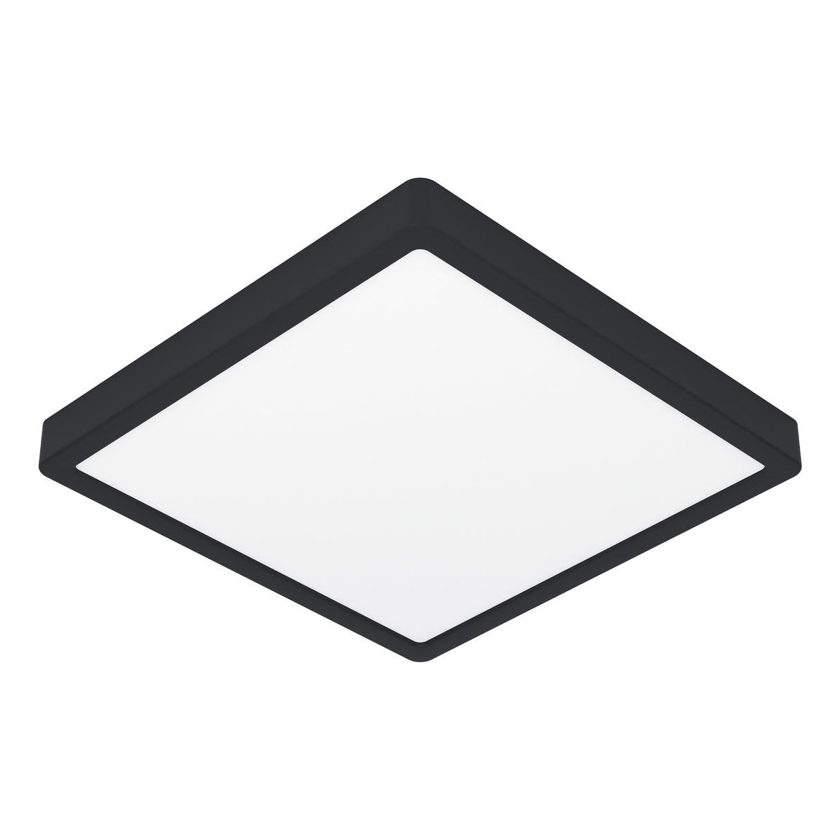 Eglo EU Fueva 6-Z Smart Control RGB IP44 Plastic Square Ceiling Light, 39cm Black