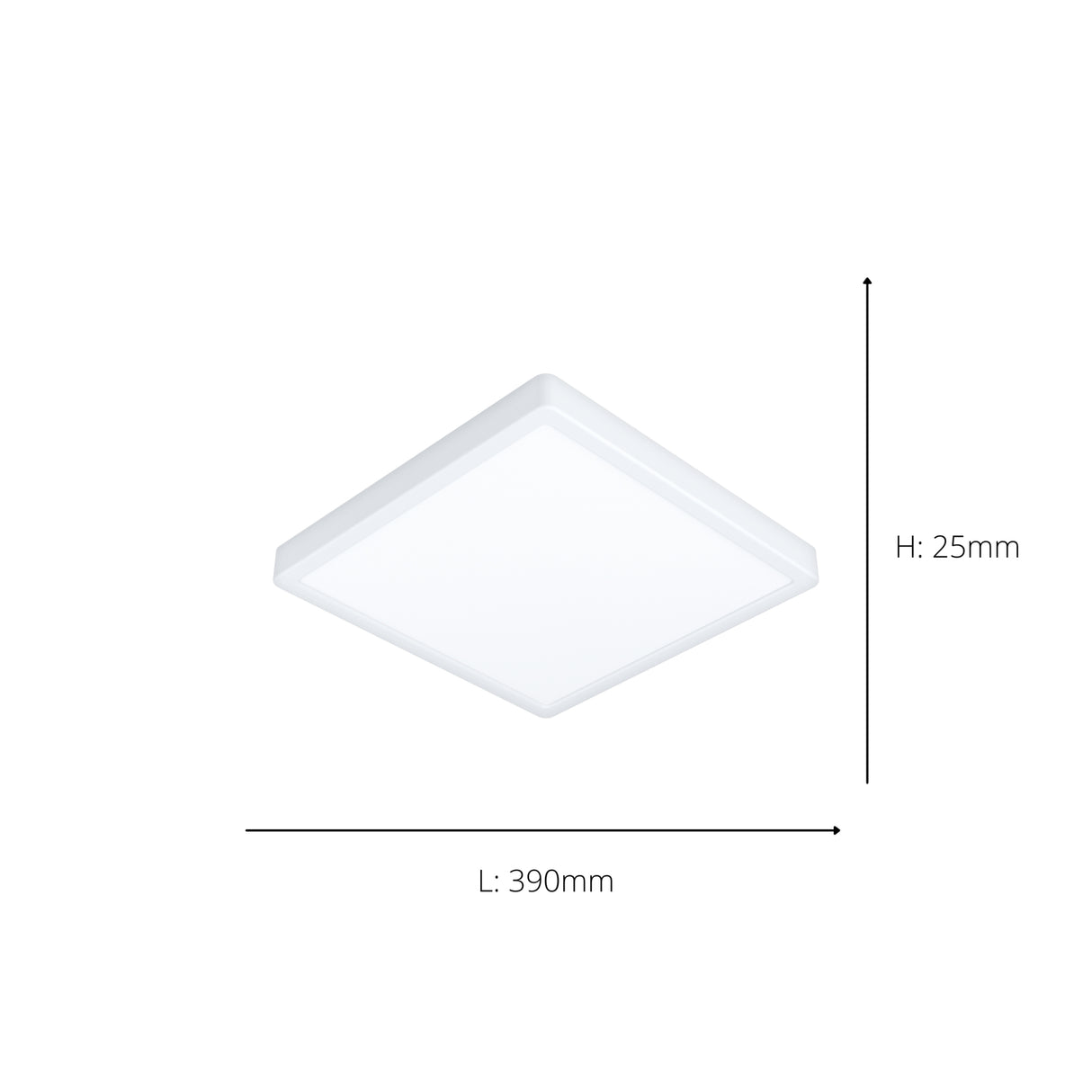 Eglo EU Fueva 6-Z Smart Control RGB IP44 Plastic Square Ceiling Light, 39cm White