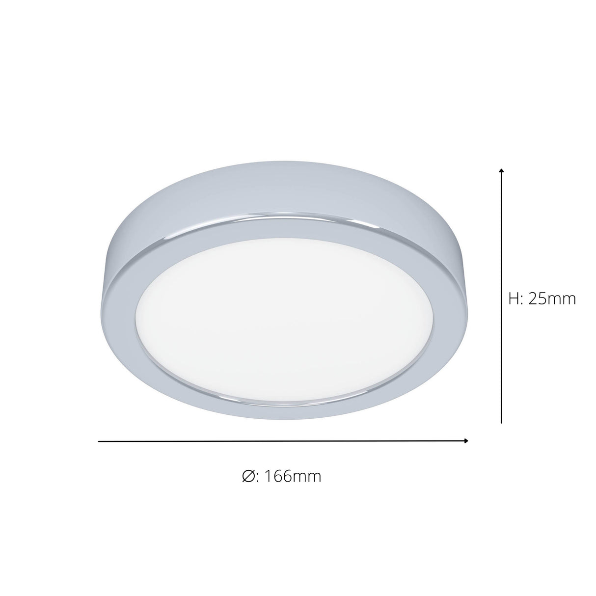 Eglo EU Fueva 6 Round LED Ceiling Light Chrome 16.5cm
