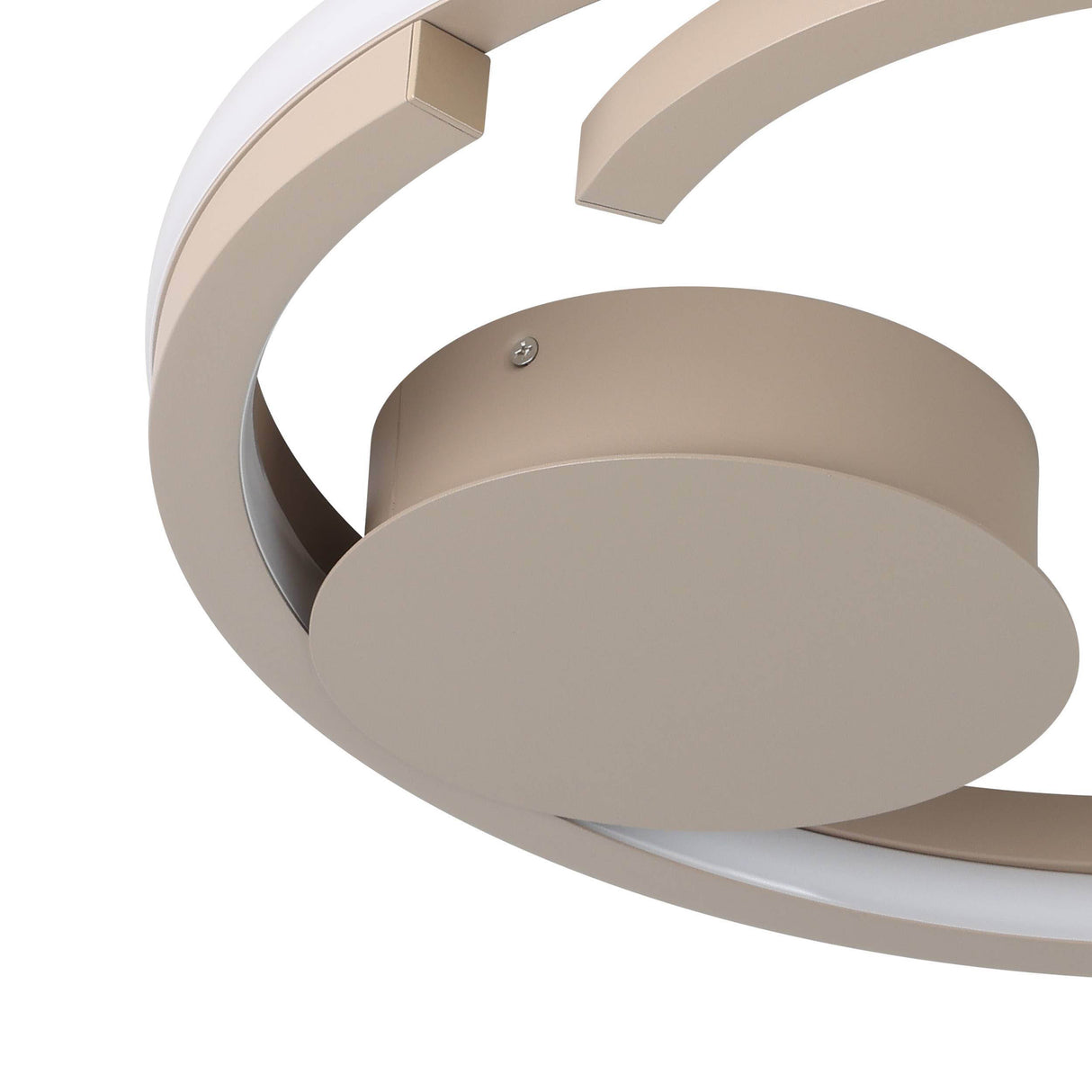 Eglo EU Mezzomonte LED Ceiling Light 48cm Circular Sandy, Tuneable White and Dimmable with Remote Control