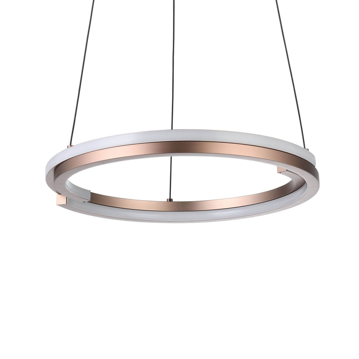 Eglo EU Mezzomonte LED Pendant Light 48cm Circular Bronze & Black, Tuneable White and Dimmable with Remote Control