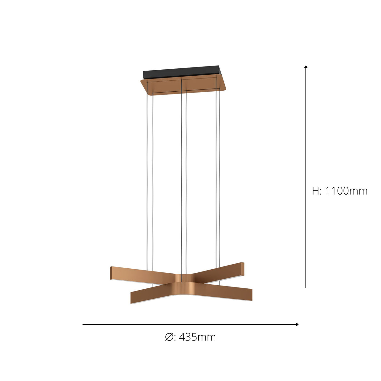 Eglo EU Folcino-Z Aluminium & Steel Bronze/Black Smart Control Pendant