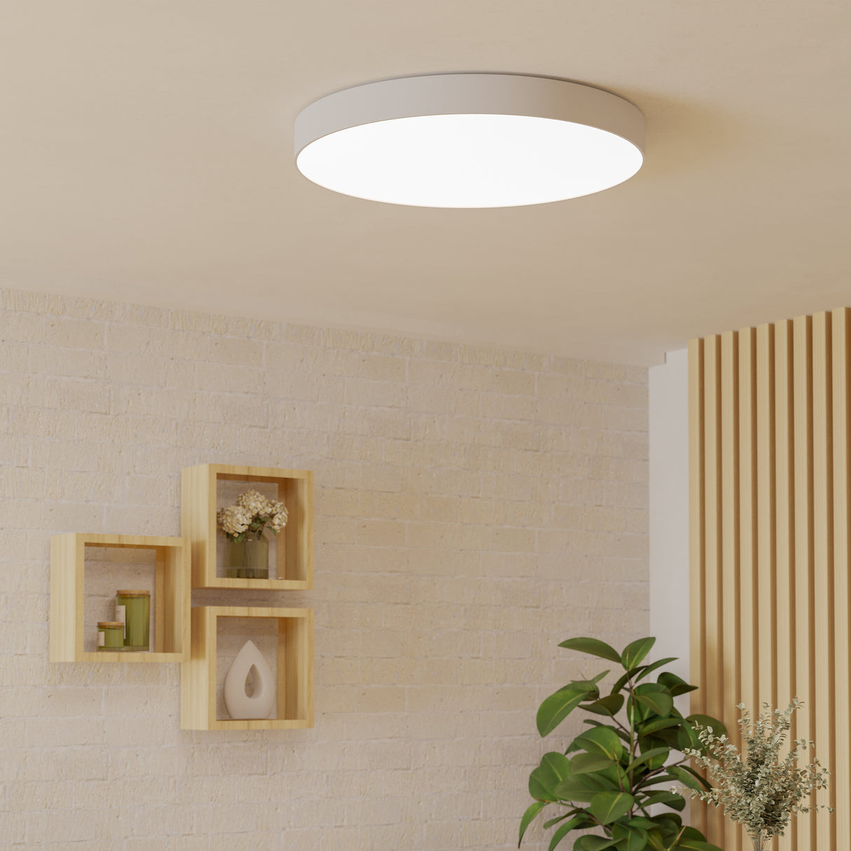 Eglo EU GALLIZZI?Z Smart Ceiling Light – White, Extra Large 690mm, RGB+CCT, Dimmable, App Controlled Indoor Lighting