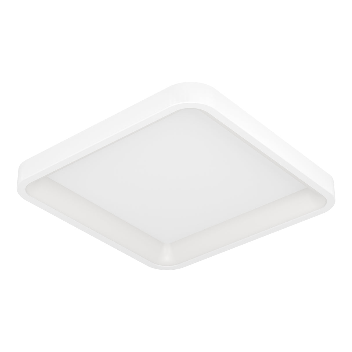 Eglo EU Loretello-Z Smart Control Steel LED RGB Modern Ceiling Light, White Square