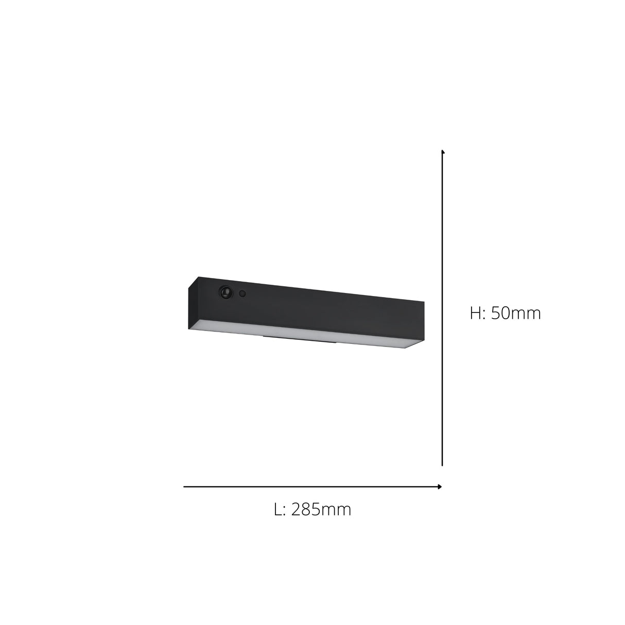 Eglo EU Voscari Black Plastic Motion Sensor Outdoor Solar Light