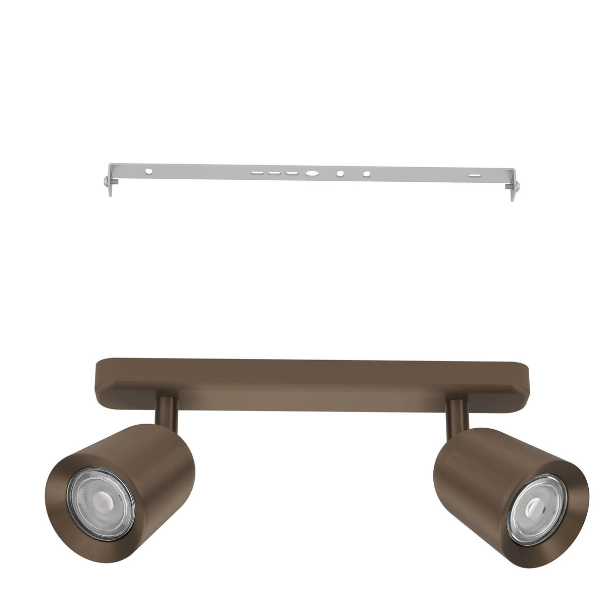 Eglo EU Camaldoli LED Dual Ceiling Spotlight Dark Bronze Steel