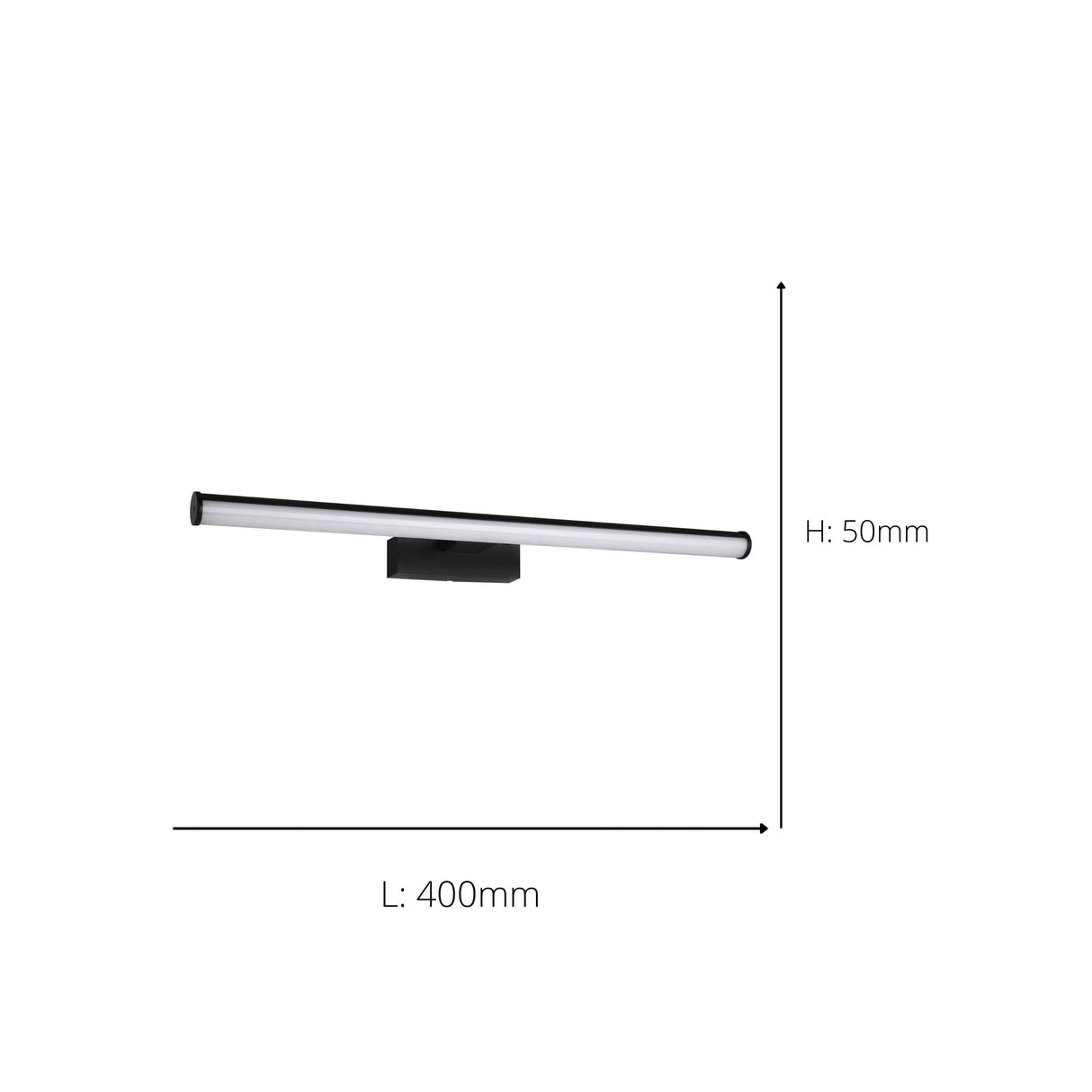Eglo EU Vadumi Black & White Plastic Mirror Light, 60cm