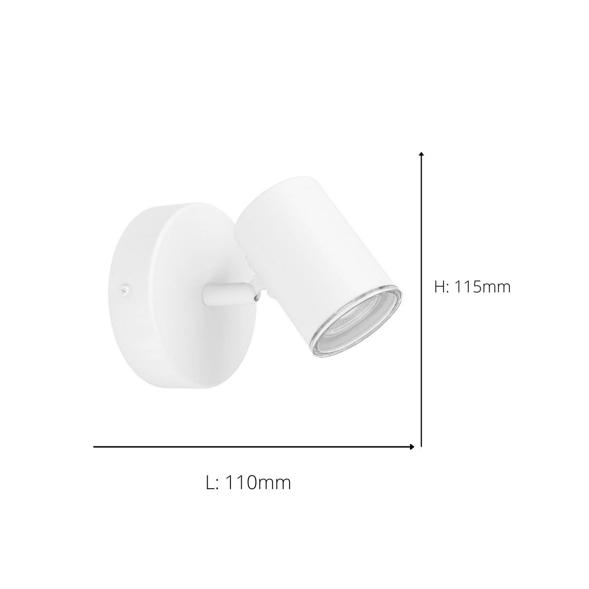 Eglo EU Consuma 1 LED Single Bathroom Spotlight White Steel