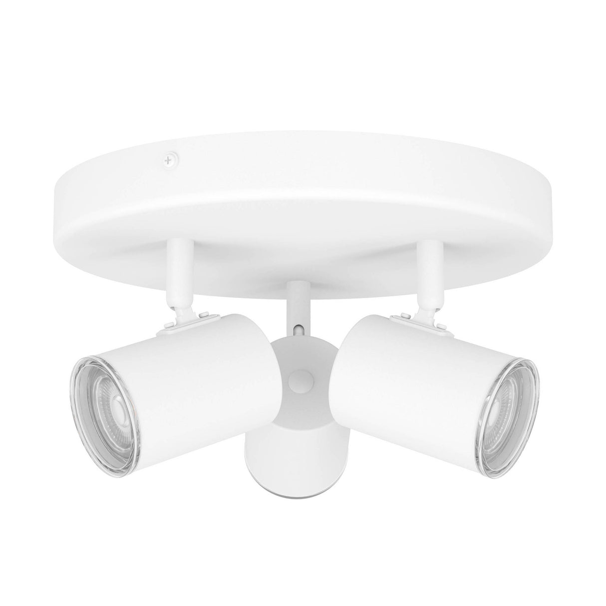 Eglo EU Consuma 1 LED Triple Bathroom Spotlight White Steel Round Mount